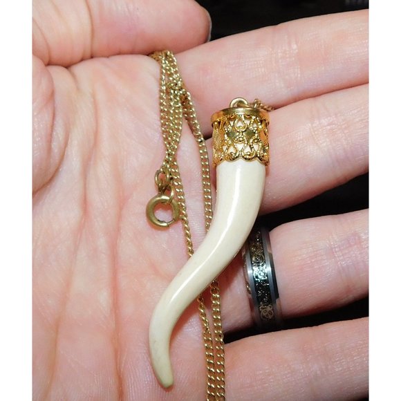 Carved Tusk Necklace - Picture 3 of 5